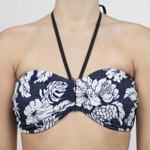 Seafolly Royal Horizon DD U Tube Bandeau Bikini Top Sz 4